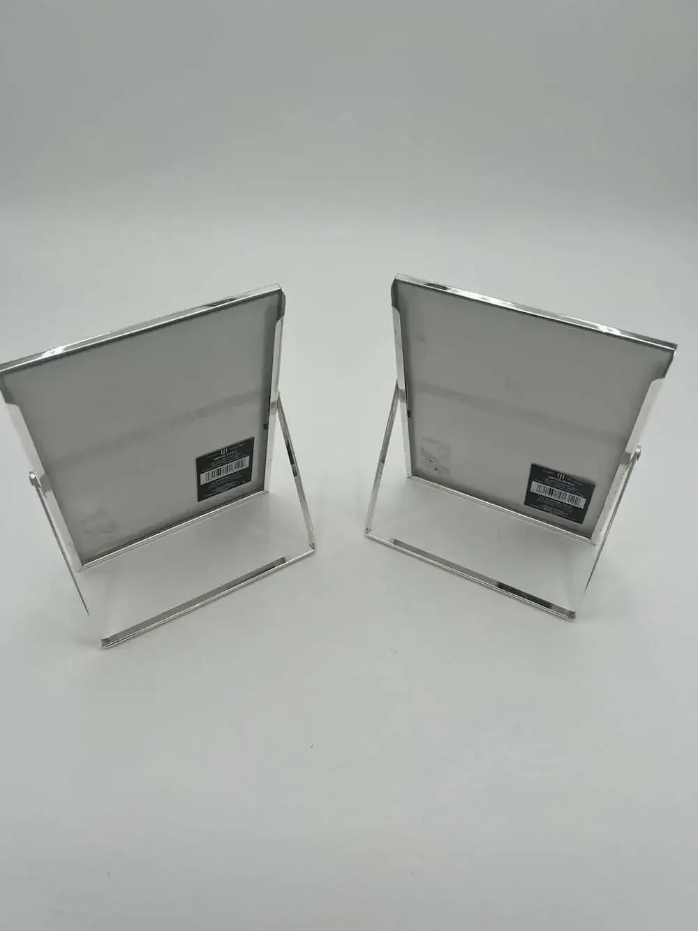 Isaac Jacobs Set 2 Silver Plated Bamboo Chinoiserie Picture Frames 5x7